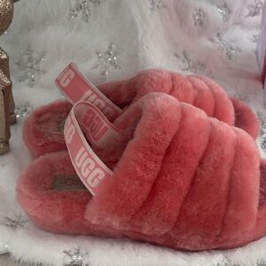 UGG Coral Fluffy Slides
